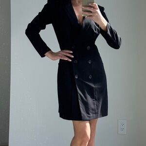 Zara Midnight Double-Breasted Blazer Dress